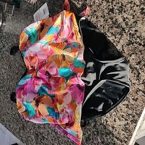 Maxine Of Hollywood Women's Scoop Neck Faux Side Tie One Piece Swimsuit